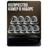 Комплект видеонаблюдения AHD 8Мп KIT-A809HDC 9 камер для помещения с LED-подсветкой, без микрофона