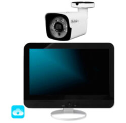 Комплект видеонаблюдения WIFI с монитором 5Мп  KIT-W501TB-M беспроводной, 1 камера для улицы, ночное видение, удаленный доступ