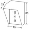 Козырек для звонка медный 85×65×75 мм