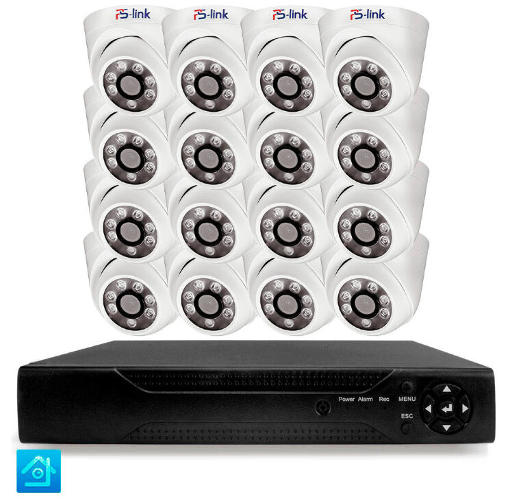 Комплект видеонаблюдения AHD 5Мп KIT-A516HD 16 камер для помещения, ночная съемка, датчик движения