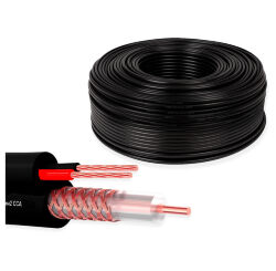Кабель КВК RG-59 + 2 x 0.35 кв.мм. 90м. KVK-CCA-2035-90