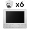 Комплект видеонаблюдения AHD 2Мп KIT-A9206HD 6 камер для помещения, регистратор с монитором
