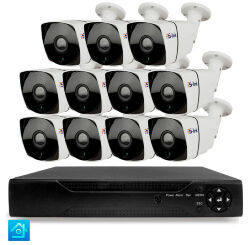 Комплект видеонаблюдения AHD 8Мп  KIT-C811HD 11 камер для улицы, ночная съемка, датчик движения