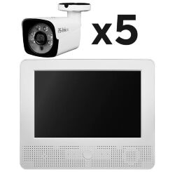 Комплект видеонаблюдения AHD 2Мп  KIT-C9205HD 5 камер для улицы, регистратор с монитором