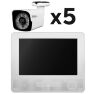 Комплект видеонаблюдения AHD 2Мп KIT-C9205HD 5 камер для улицы, регистратор с монитором