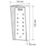 Козырёк для панели доступа PS-T1202EM-WP-W черный, PETG пластик, защита от дождя и пыли