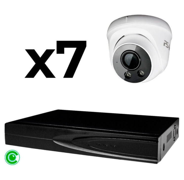 Комплект видеонаблюдения IP 5Мп KIT-A507IP-ST 7 камер для помещения, аналитика, детекция человека, область вторжения