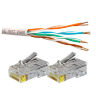 Кабель UTP4 cat.5E CU 70 метров UTP-CU70 с коннекторами RJ-45