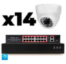 Комплект видеонаблюдения IP 8Мп KIT-A814IP-PL 14 камер для помещения, программный датчик движения, удаленный доступ, ночное видение